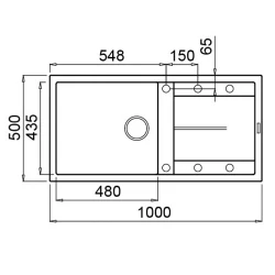 Раковина кухонная Elleci Unico 480 51 Avena EL (LGU48051) flexmag.md
