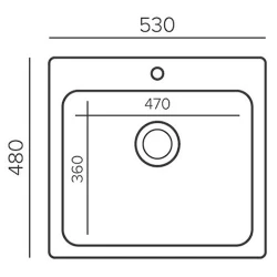 Раковина кухонная Торнадо КВАРЦ S530 WH flexmag.md