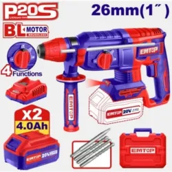 Перфоратор аккумуляторный Emtop ELRH202682 flexmag.md