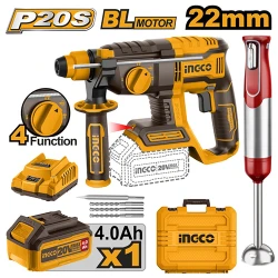 Ciocan rotopercutor pe acumulator + blender Ingco CRHLI202081 flexmag.md