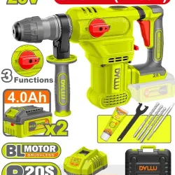Ciocan rotopercutor pe acumulator Dyllu DTLM2B286 (2 acumulatori) flexmag.md