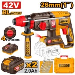 Ciocan rotopercutor pe acumulator Ingco CRHLI422682 (2 acumulatori) flexmag.md