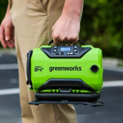 Compresor auto pe acumulator Greenworks G24IN flexmag.md