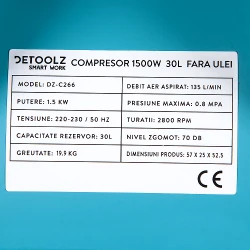 Компрессор Detoolz DZ-C266 flexmag.md