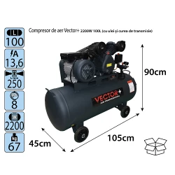 Compresor Vector+ 2200W 100L flexmag.md
