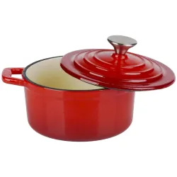 Cratita Alpina Cast Iron Rosu flexmag.md