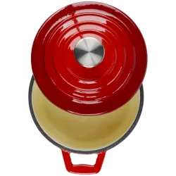 Cratita Alpina Cast Iron Rosu flexmag.md