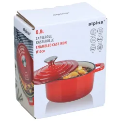 Cratita Alpina Cast Iron Rosu flexmag.md