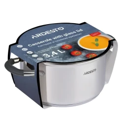 Кастрюля Ardesto AR1936CS, 3,4 л, 20 см, нержавеющая сталь flexmag.md