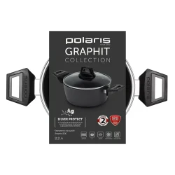 Cratita Polaris Graphit-20C, 2,2L, 20cm, Negru flexmag.md