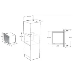 Cuptor cu microunde Hisense BIM325GI63DBG Negru flexmag.md
