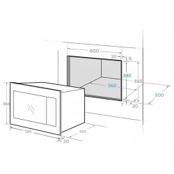 Cuptor cu microunde incorporabil Midea AG820BJU-WH flexmag.md