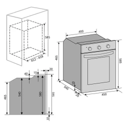 Cuptor electric incorporabil Tornado TRC-456D CREAM flexmag.md