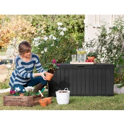 Ящик садовый для хранения Keter Marvel Plus Storage Box 270L Anthracite (230417) flexmag.md