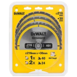 Диск для резки дерева 3 шт. DeWALT DT1962-QZ flexmag.md