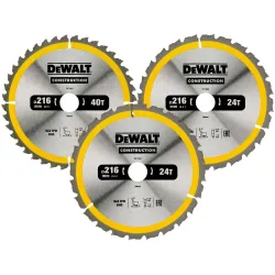 Диск для резки дерева 3 шт. DeWALT DT1962-QZ flexmag.md