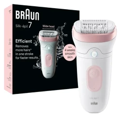 Epilator Braun SE7000, Alb - Roz flexmag.md