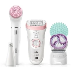 Epilator Braun SES9985BS, Alb-Roz flexmag.md
