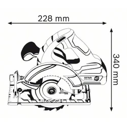 Пила циркулярная аккумуляторная Bosch GKS 18 V-LI (060166H000) flexmag.md