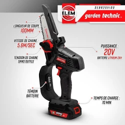 Fierastrau electric pe acumulator Elem Garden Technic SEBR20V100 flexmag.md