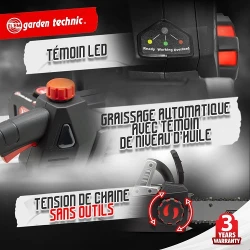 Пила цепная на аккумуляторе Elem Garden Technic TRO40LI-2B flexmag.md