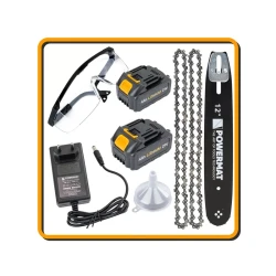 Fierestrau cu lant pe acumulator Powermat PM-MPA-4AHM (2 acumulatori) flexmag.md