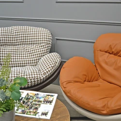 Fotoliu Deco EUFORIA Brown-White flexmag.md