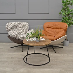 Fotoliu Deco EUFORIA Brown-White flexmag.md