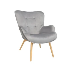 Кресло Deco Leonard бархатное серое HLR20 flexmag.md