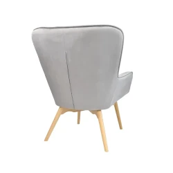 Fotoliu Deco Leonard catifea Grey HLR20 flexmag.md