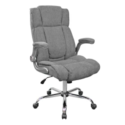 Fotoliu pentru birou Deco BX-3702 Grey Stofa flexmag.md