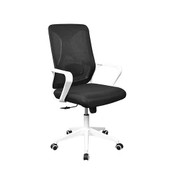 Fotoliu pentru birou Deco F-20141 A Black Seat+White Frame flexmag.md