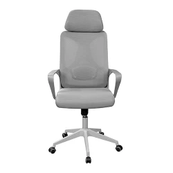 Офисный стул Deco F-20141 B серый+серый каркас flexmag.md