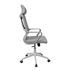Офисный стул Deco F-20141 B серый+серый каркас flexmag.md