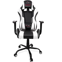 Fotoliu pentru birou FunFit PlayerOne Black White flexmag.md