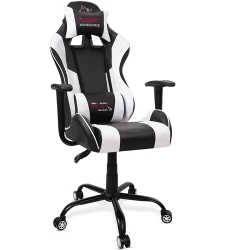 Fotoliu pentru birou FunFit PlayerOne Black White flexmag.md