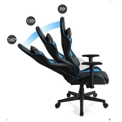 Fotoliu pentru birou SENSE7 Spellcaster Black and Blue flexmag.md