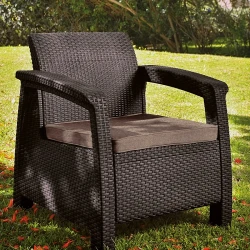 Fotoliu pentru gradina Keter Corfu II Chair Brown (242910) flexmag.md