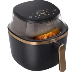 Friteuza cu aer cald Philips NA332-00, Negru - Auriu flexmag.md