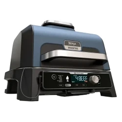 Gratar electric Ninja Woodfire Pro Connect XL, 1700W, Albastru - Negru flexmag.md