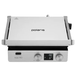 Gratar electric Polaris PGP3005, 2000W, Argintiu flexmag.md