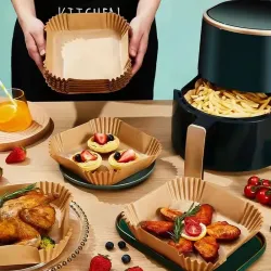 Hartia de copt Papro Square Air Fryer Paper Bej 246145 flexmag.md