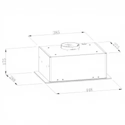 Вытяжка встраиваемая Backer EGER 45 750 BL flexmag.md