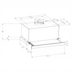 Hota de bucatarie Backer MAURO60 1200 BL flexmag.md