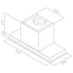 Вытяжка встраиваемая Elica HIDDEN 2.0 IXGL-A-52 flexmag.md