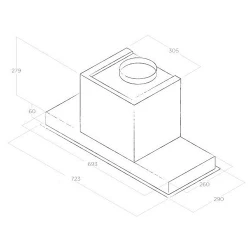Вытяжка встраиваемая Elica HIDDEN 2.0 IXGL-A-72 flexmag.md