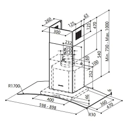 Вытяжка Faber RAY SRM LED X-V A60 (325.0557.523) flexmag.md