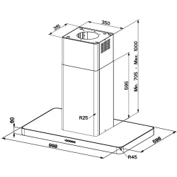 Вытяжка Faber T-Light Isola EV8P X A100 (110.0456.264) flexmag.md