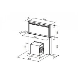 Вытяжка встраиваемая  Faber Fabula EVO BK A90 (340.0492.566) flexmag.md