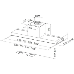 Вытяжка встраиваемая Faber IN-Nova Premium BK M A60 (305.0625.239) flexmag.md